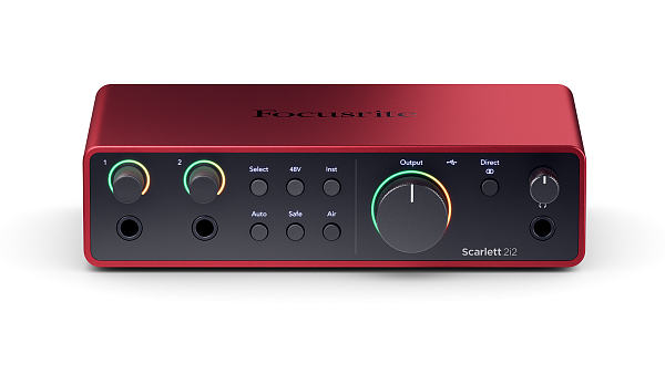 FOCUSRITE Scarlett 2i2 4th Gen - Аудиоинтерфейс USB, 2 входа/2 выхода