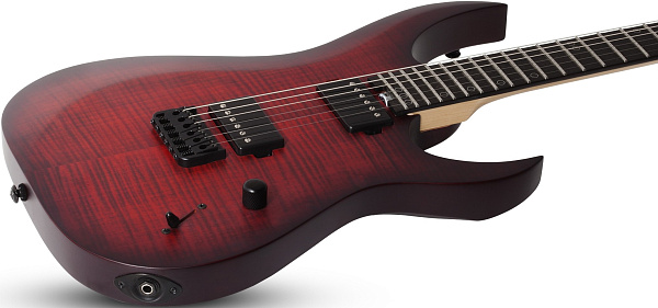 Электрогитара SCHECTER [SUNSET-6 EXTREME SCB] электрогитара 6-струнная, корпус: ньятон, топ: огненный клен, гриф: клен, накладка: черное дерево, 24 лада, цвет: Scarlet Burst (SCB)