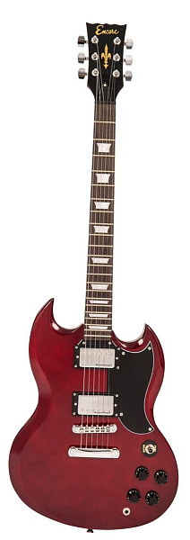 Encore E69CR электрогитара, форма SG, цвет красный