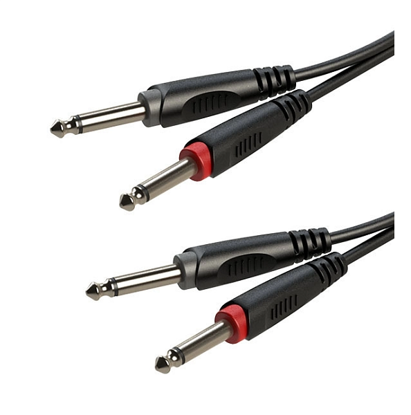 ROXTONE RACC100/3 - Аудиокабель, (2 x 6,3 mono Jack - 2 x 6,3 mono Jack), AC010, 3m