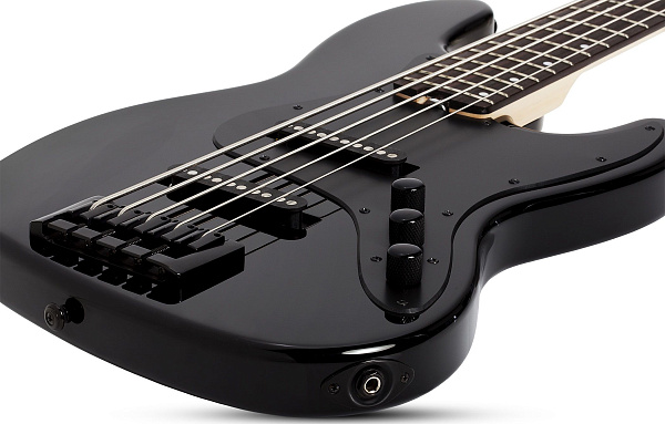 Бас-гитара SCHECTER [J-5 ROSEWOOD FB G.BLK] бас-гитара 5-струнная, корпус: ольха, гриф: клен, накладка палисандр, на болтах, 21 лад, цвет: Gloss Black (G.BLK)