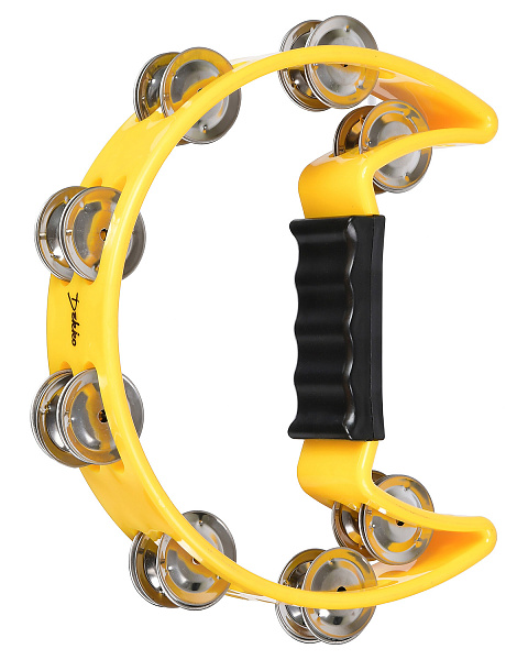 DEKKO TX9-16YW - Тамбурин в форме полумесяца, жёлтый