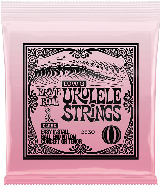 ERNIE BALL 2330 Ball end Clear Nylon Wound G - Струны для укулеле