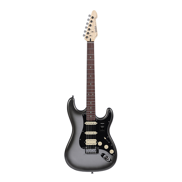 SAGA Mercury Gray - Электрогитара Stratocaster с чехлом, цвет ртутный серый