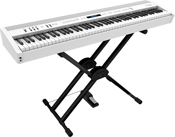 Портативное цифровое пианино ROLAND [FP-60X-WH] (88 клавиш PHA-4 Standard), полифония 256, SuperNATURAL Piano, 358 тембров, Bluetooth 3.0, Headphones 3D Ambience, USB, вес 19,3 кг., белое.