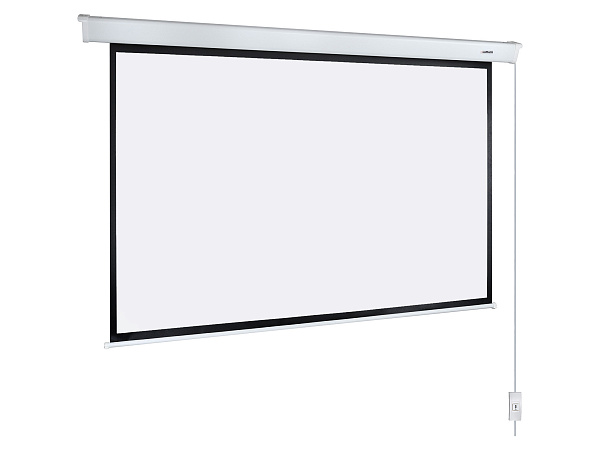 [LMC-100131] Экран с электроприводом Lumien [Master Control] 213x280 см (раб.область 169х270 см) (125") Matte White FiberGlass черн. кайма сверху 40 см 16:10