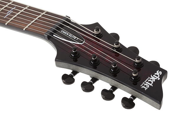Электрогитара SCHECTER [OMEN ELITE-7 BCHB] электрогитара 7-струнная, корпус: красное дерево, топ: кап, гриф: клен, накладка: палисандр, 24 лада, цвет: Black Cherry Burst (BCHB)