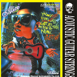 Alice A306-SL (11-52) - Струны для акустической гитары, в медной оплетке