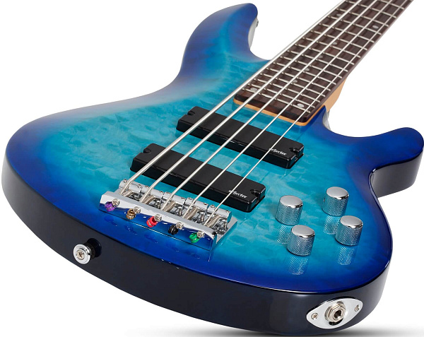 Бас-гитара SCHECTER [C-5 PLUS OBB] бас-гитара 5-струнная, корпус: липа, топ: стеганый клен, гриф: клен, накладка: палисандр, 24 лада, цвет: Ocean Blue Burst (OBB)