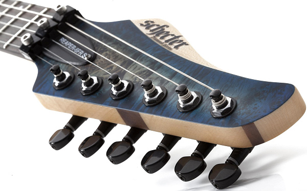 Электрогитара SCHECTER [REAPER-6 FR S SKYB] электрогитара 6-струнная, 24 лада, корпус: болотный ясень, топ: кап, гриф: клен, накладка: черное дерево, Sustaniac, FloydRose, цвет: Charcoal Burst (CB)