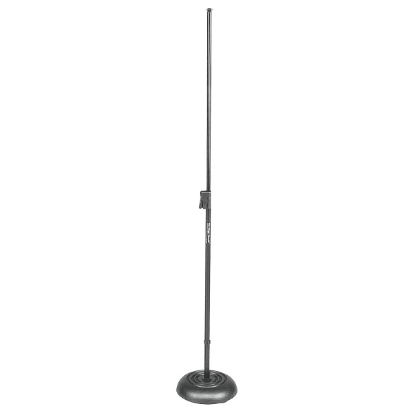 OnStage MS7201QRB - микрофонная стойка, прямая, круглое основание, регулируемая высота,черная