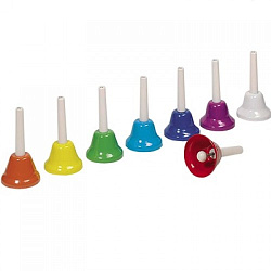 BRAHNER HB-8-1 (набор -8шт.) Колокольчики металлические на пластиковой ручке.