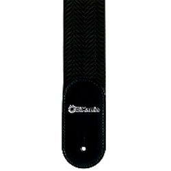 DIMARZIO 2 INCH NYLON STRAP W/LEATHER ENDS BLACK DD3100NBK гитарный ремень, цвет чёрный , ширина 5 с