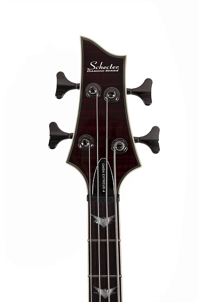 Бас-гитара SCHECTER [OMEN EXTREME-4 LH BCH] леворукая 4-струнная бас-гитара, корпус: красное дерево, топ: огненный клен, гриф: клен, накладка: палисандр, 24 лада, цвет: Black Cherry (BCH)