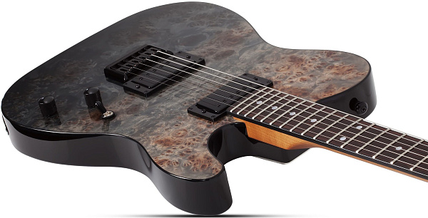 Электрогитара SCHECTER [PT STANDARD BFBB] электрогитара 6-струнная, корпус: красное дерево, топ из капа, гриф: печеный клен, накладка: палисандр, 22 лада, цвет Black Fade Burst Burl (BFBB)