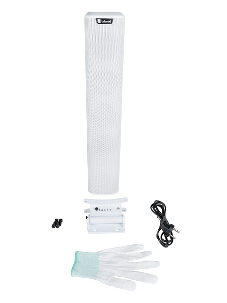 Звуковая колонна Intrend [ITSPK-43DA-W] активная 4x3", 240 Вт, вход DANTE, питание 110-220В, SPL 107dB,  80Hz~18kHz, 20°х120° (VхH), вес 5.3кг, цвет белый, крепление в комплекте, (цена за 1шт., в упаковке 2 шт.)