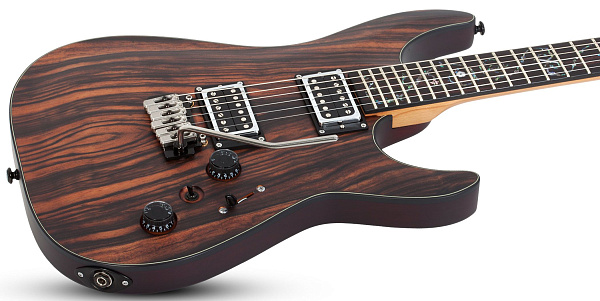 Электрогитара SCHECTER [C-1 EXOTIC TREM  EBONY] электрогитара 6-струнная, корпус: красное дерево, топ: черное дерево, гриф: запеченый клен, накладка: черное дерево, 24 лада, цвет: Ebony