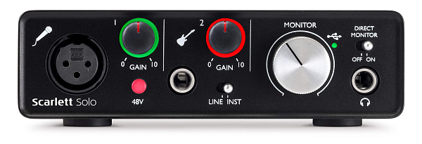 FOCUSRITE SCARLETT SOLO 2ND GEN USB аудио интерфейс, 2 входа/2 выхода