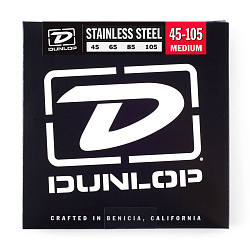 Dunlop DBS45105 Комплект струн для бас-гитары, нерж.сталь, Medium, 45-105