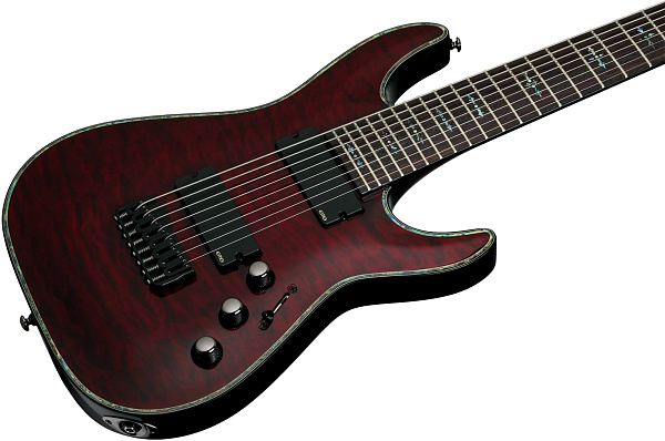 Электрогитара SCHECTER [HELLRAISER C-8 BCH] электрогитара 8-струнная, корпус: красное дерево, топ: волнистый клен, гриф: красное дерево, накладка: палиснадр, 24 лада, цвет: Black Cherry (BCH)