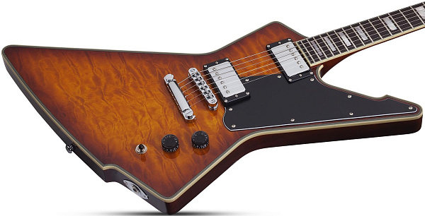 Электрогитара SCHECTER [E-1 CUSTOM  VSB] электрогитара 6-струнная, корпус: красное дерево, топ: клен, гриф: красное дерево, накладка: черное дерево, 22 лада, цвет: Vintage Sunburst (VSB)