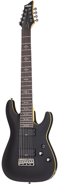 Электрогитара SCHECTER [DEMON-8  ABSN] электрогитара 8-струнная, корпус: липа, гриф: клен, накладка: венге, 24 лада, цвет: Aged Black Satin (ABSN)