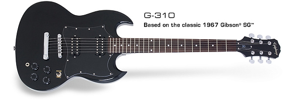 EPIPHONE G-310 EBONY CH Электрогитара.
