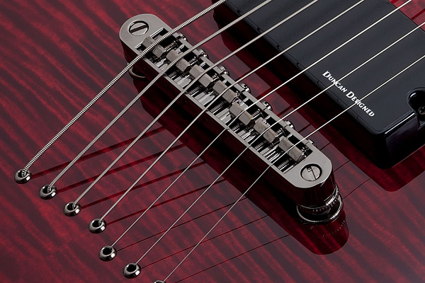 Электрогитара SCHECTER [DEMON-7  CRB] электрогитара 7-струнная, корпус: липа, гриф: клен, накладка: венге, 24 лада, цвет: Crimson Red Burst (CRB)