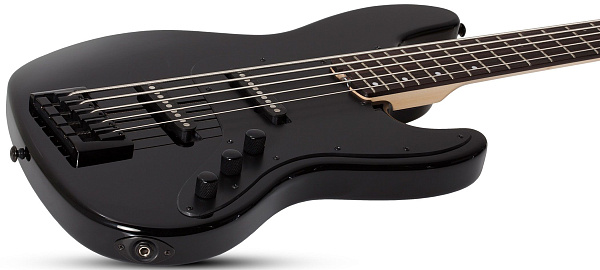 Бас-гитара SCHECTER [J-5 ROSEWOOD FB G.BLK] бас-гитара 5-струнная, корпус: ольха, гриф: клен, накладка палисандр, на болтах, 21 лад, цвет: Gloss Black (G.BLK)