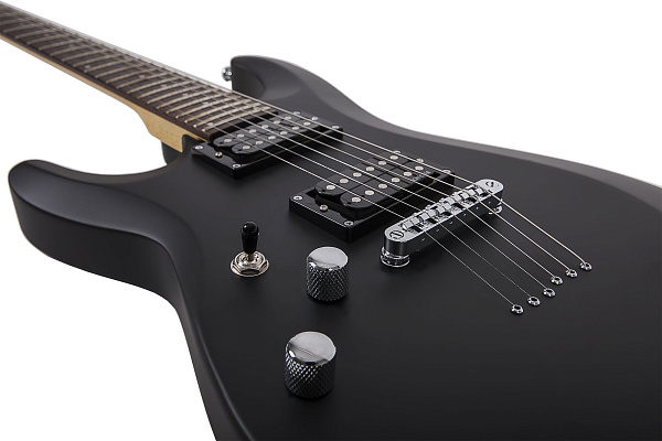 Электрогитара SCHECTER [C-6 DELUXE LH SBK] леворукая электрогитара 6-струнная, корпус: липа, гриф: клен, накладка: палисандр, 24 лада, цвет: Satin Black (SBK)