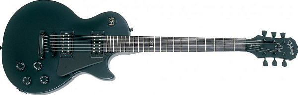 EPIPHONE GOTHIC LES PAUL STUDIO BLACK SATIN Электрогитара, цвет графитовый.