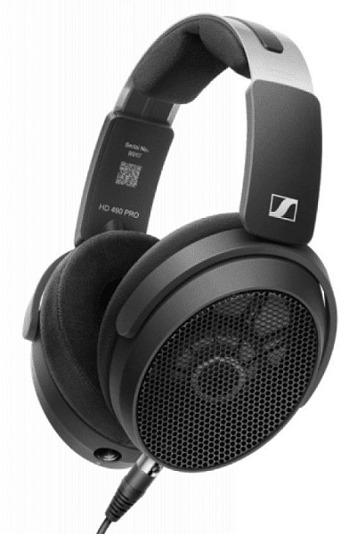 Открытые динамические студийные наушники Sennheiser [HD 490 PRO] Диапазон: 5–36000 Гц, импеданс: 120 Ом, чувствительность: 105 дБ, вес: 260 г, кабель: 1,8 м (mini-XLR), съёмный, 2 пары амбушюр.