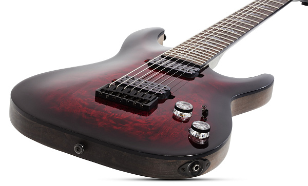 Электрогитара SCHECTER [OMEN ELITE-7 BCHB] электрогитара 7-струнная, корпус: красное дерево, топ: кап, гриф: клен, накладка: палисандр, 24 лада, цвет: Black Cherry Burst (BCHB)