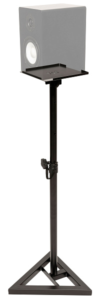 Комплект стоек STAGG [SMOS-12 SET] 2 стойки для студийных мониторов, металлическая конструкция с треугольным основанием 44х44х44 см, наклонная полочка размером 23х23 см, высота 80-130 см, максимальная нагрузка 40 кг, вес 3,9 кг (шт.), цвет черный