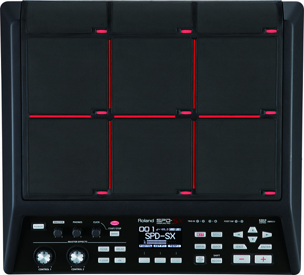 Сэмплирующий перкуссионный пэд ROLAND [SPD-SX] 9 пэдов, 200 комплектов звуков, полифония 16 голосов, USB/MIDI