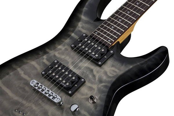 Электрогитара SCHECTER [C-6 PLUS CB] электрогитара 6-струнная, корпус: липа, топ: стеганый клен, гриф клен, накладка палисандр, 24 лада, цвет: Charcoal Burst (CB)