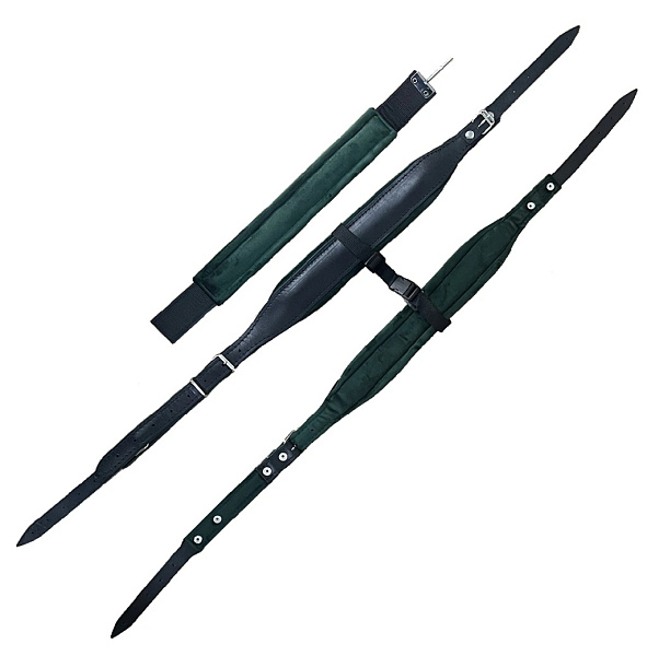 LSHc-1GR Комплект ремней для гармони, зеленые, Lutner