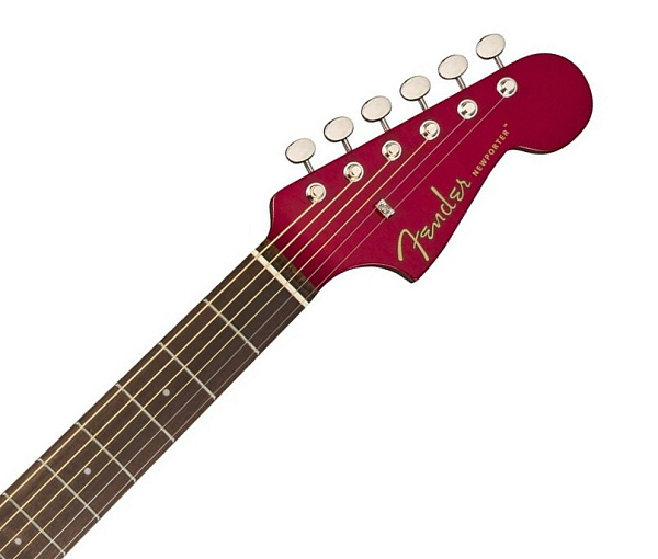 FENDER NEWPORTER PLAYER CAR Электроакустическая гитара, цвет красный металлик