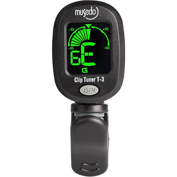 MUSEDO T-3 - Хроматический тюнер на прищепке, черный