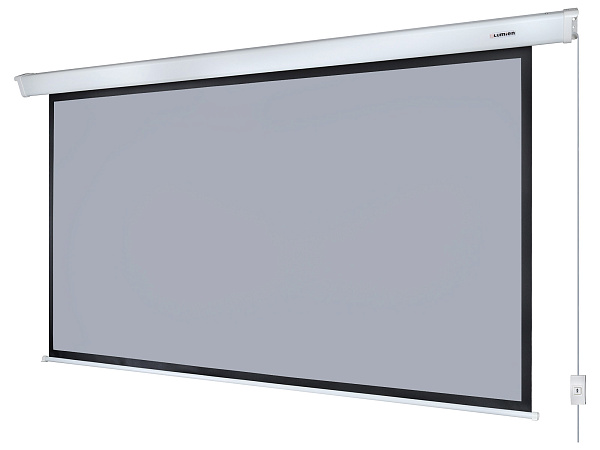[LMC-100214] Экран с электроприводом Lumien [Master Control] 174х240 см (раб. область 130х232см) (105") High Contrast черн. кайма сверху 40 см 16:9