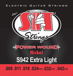 SIT S942,Powerwound Nickel Extra Light,9-42 Струны для электрогитары