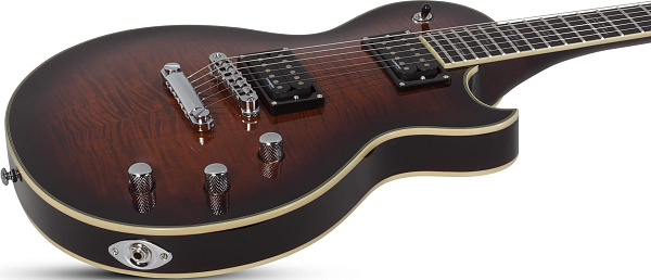 Электрогитара SCHECTER [SOLO-II SUPREME CEB] электрогитара 6-струнная, корпус: красное дерево, гриф: красное дерево, накладка: черное дерево, 22 лада, цвет: Cat's Eye Black Burst (CEB)