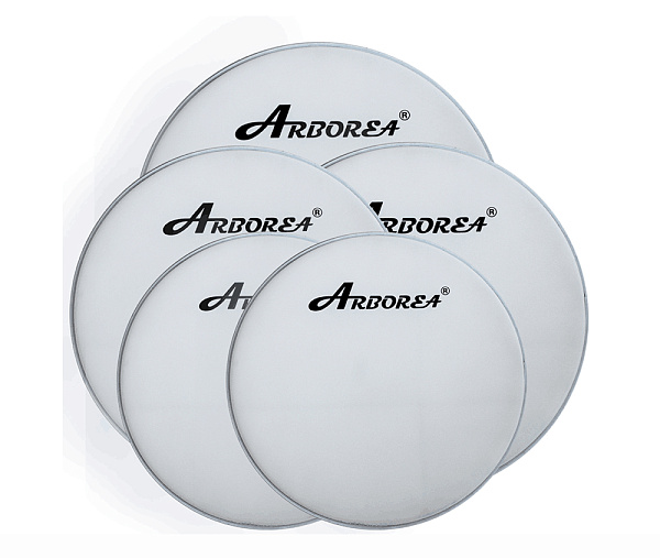 ARDLW-14 Пластик для малого и том барабана 14", белый, Arborea