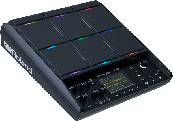 Профессиональный сэмплирующий ударный и перкуссионный пэд ROLAND [SPD-SX PRO] 9 пэдов с подсветкой, 100 наборов звуков, полифония 32 голоса, процессор эффектов, большой цветной ЖК дисплей, 32 Гб встроенный памяти, USB/MIDI