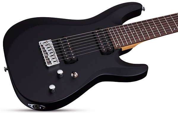 Электрогитара SCHECTER [C-8 DELUXE SBK] электрогитара 8-струнная, корпус: липа, гриф: клен, накладка: палисандр, 24 лада, цвет: Satin Black (SBK)