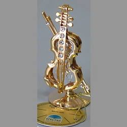 Crystal Temptations U-3240 - Сувенир "Скрипка" с кристаллами Swarovski (золото)