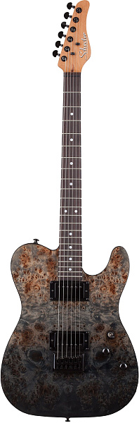 Электрогитара SCHECTER [PT STANDARD BFBB] электрогитара 6-струнная, корпус: красное дерево, топ из капа, гриф: печеный клен, накладка: палисандр, 22 лада, цвет Black Fade Burst Burl (BFBB)