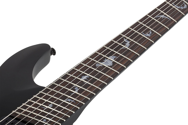 Электрогитара SCHECTER [DAMIEN-7 MS SBK] электрогитара 7-струнная, мультимензур, корпус: красное дерево, гриф: клен, накладка: палисандр, 24 лада, цвет: Satin Black (SBK)