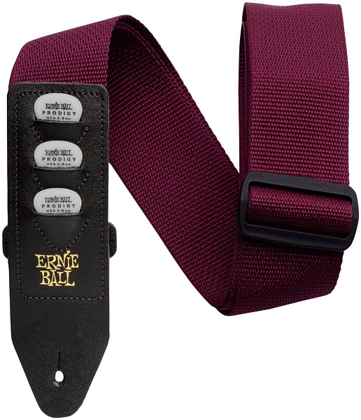 ERNIE BALL 4688 Pickholder Burgundy - Ремень для гитары