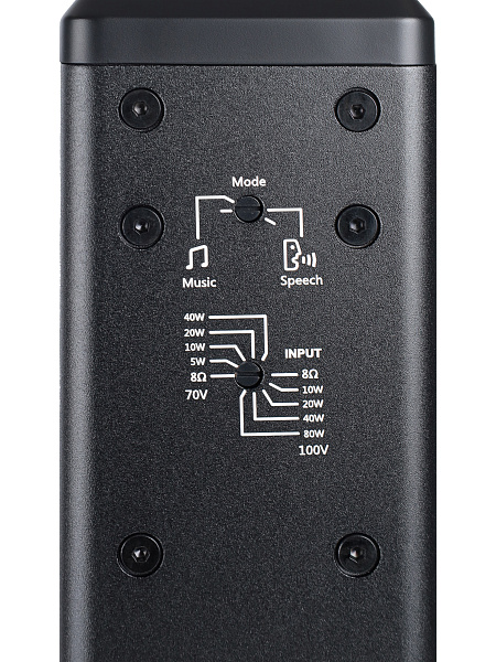 Звуковая колонна Intrend [ITSPK-CL425T-B] пассивная, 4x2.5", 8 Ом / 100V (100Вт), SPL 113dB,  106Hz-20kHz, 120°x20° (HхV), вес 3.5кг, цвет черный, крепление в комплекте, (цена за 1шт., в упаковке 2 шт.)
